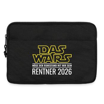 Rentner 2026 Das wars Ruhestand Rente - Laptoptasche 13" - Schwarz - Vorne