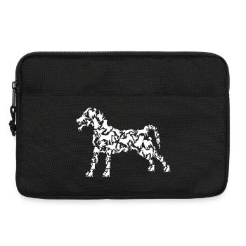 Dessin de chien - Sacoche pour ordinateur portable 13 pouces - noir - Devant