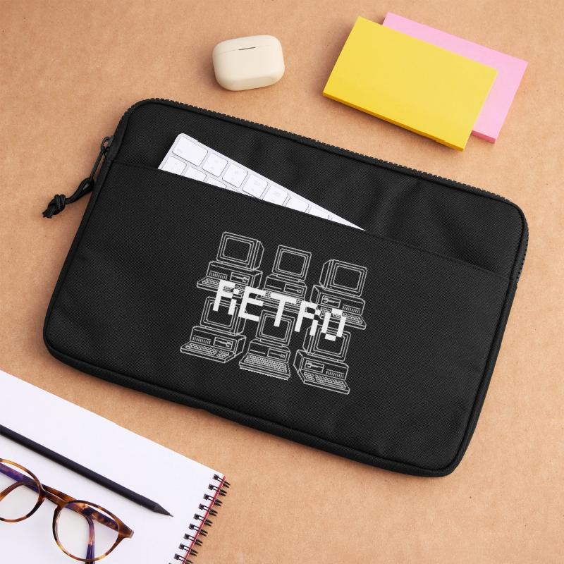 Retro Computer Grid Techno Laptoptasche 13"