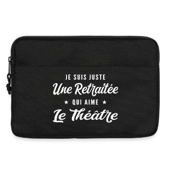 Retired who loves theatre - Laptop bag 13" - black - Front