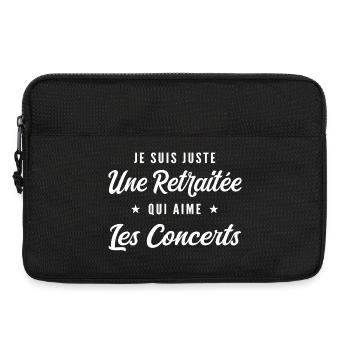Ich bin im Ruhestand und liebe Konzerte - Laptoptasche 13" - Schwarz - Vorne