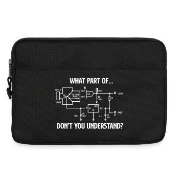 Welchen Teil der Schaltung verstehst du nicht? - Laptoptasche 13" - Schwarz - Vorne