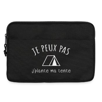 Je peux pas j’plante ma tente Humour camping - Sacoche pour ordinateur portable 13 pouces - noir - Devant