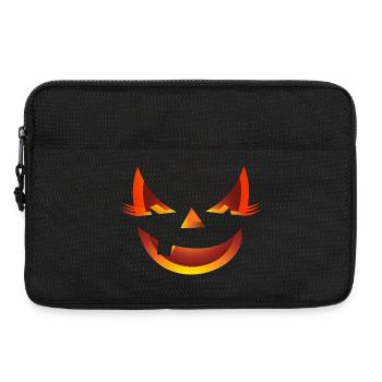 grim cool Halloween pumpkin cats motif outfit - Laptop bag 13" - black - Front