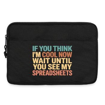 Funny Spreadsheet Designs For Actuary Statistician - Laptop bag 13" - black - Front