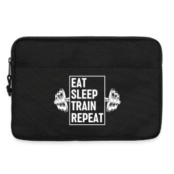 Manger le train du sommeil Répéter la citation - Sacoche pour ordinateur portable 13 pouces - noir - Devant