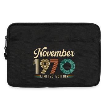 Novembre 1970 Anniversaire Vintage Rétro Cadeau - Sacoche pour ordinateur portable 13 pouces - noir - Devant
