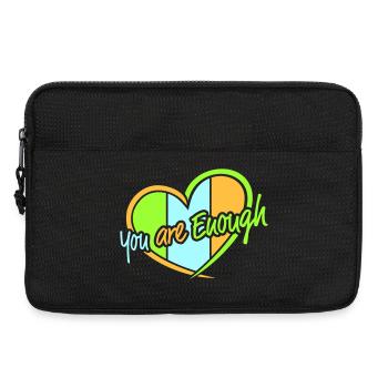 You Are Enough Selbstliebe Motivationsspruch Zitat - Laptoptasche 13" - Schwarz - Vorne