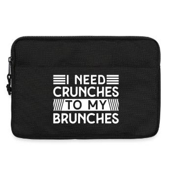 Powerlifting Bodybuilder I Need Crunches Gym - Laptop bag 13" - black - Front