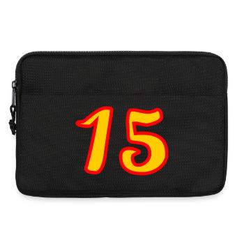 15. 15 ANS. 15e ANNIVERSAIRE. ANNIVERSAIRE 15 ANS. - Sacoche pour ordinateur portable 13 pouces - noir - Devant