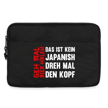 Go get beer humor beer fans pils free beer - Laptop bag 13" - black - Front