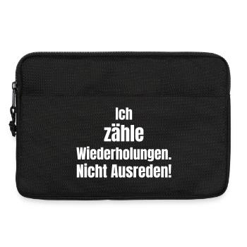 Ich zähle Wiederholungen – Keine Ausreden - Laptoptasche 13" - Schwarz - Vorne