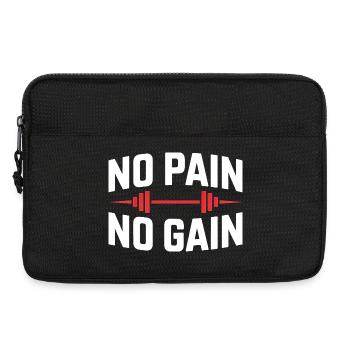 No Pain No Gain – Classic Gym Saying - Laptop bag 13" - black - Front