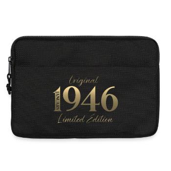 80. Geburtstag Original Januar Jahrgang 1946 - Laptoptasche 13" - Schwarz - Vorne