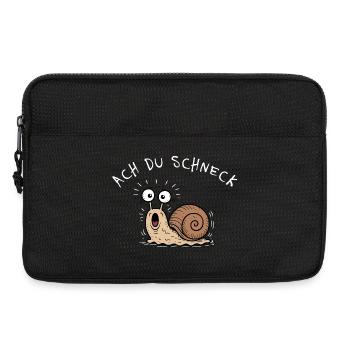 Ach Du Schneck! Lustiges Wortspiel Schnecke - Laptoptasche 13" - Schwarz - Vorne