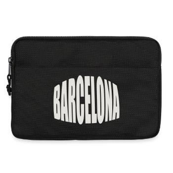 Barcelona Großschrift Logo - Laptoptasche 13" - Schwarz - Vorne