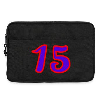 15. 15 ANS. 15e ANNIVERSAIRE. ANNIVERSAIRE 15 ANS. - Sacoche pour ordinateur portable 13 pouces - noir - Devant