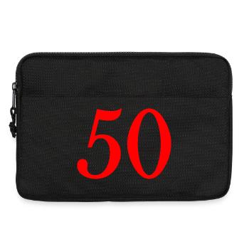 50. 50 ANS. 50e ANNIVERSAIRE. ANNIVERSAIRE 50 ANS. - Sacoche pour ordinateur portable 13 pouces - noir - Devant