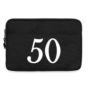 50. 50 ANS. 50e ANNIVERSAIRE. ANNIVERSAIRE 50 ANS. - Sacoche pour ordinateur portable 13 pouces - noir - Devant