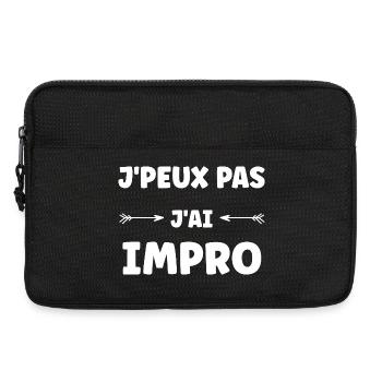 Ich kann nicht. Ich improvisiere. - Laptoptasche 13" - Schwarz - Vorne