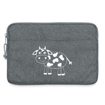 Cow White Gift Farmer - Sacoche pour ordinateur portable 13 pouces - gris chiné - Devant