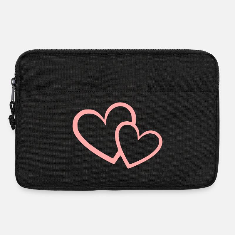 Valentinstag Pink Heart, Valentinstag - Laptoptasche 13" - Schwarz