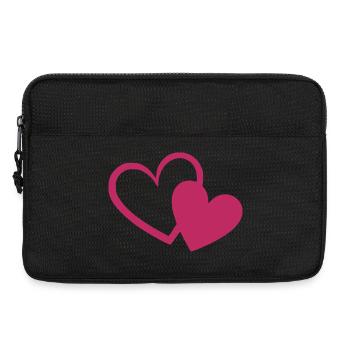 Cœur Cadeau rouge de la Saint-Valentin - Sacoche pour ordinateur portable 13 pouces - noir - Devant