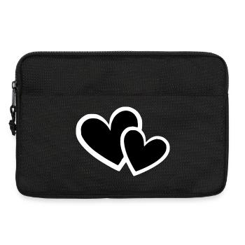 Cœur cadeau de la Saint-Valentin - Sacoche pour ordinateur portable 13 pouces - noir - Devant