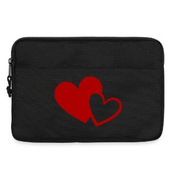 Valentinstag Herz rot Geschenk Valentinstag - Laptoptasche 13" - Schwarz - Vorne
