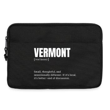 Vermont Wortmark Stil Shirt - Laptoptasche 13" - Schwarz - Vorne