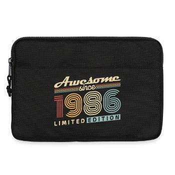 Cadeau de 40e anniversaire 1986 Vintage Rétro - Sacoche pour ordinateur portable 13 pouces - noir - Devant