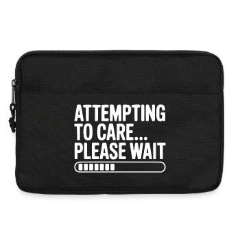 Versuchen, sich zu kümmern... Bitte warten Sie - Laptoptasche 13" - Schwarz - Vorne