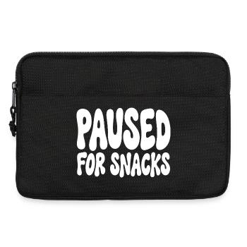 Paused For Snacks Gamer Saying Humor - Laptop bag 13" - black - Front