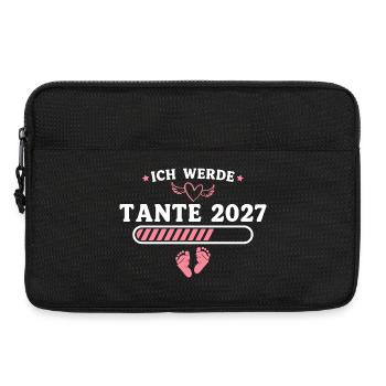 Ich werde Tante 2027 – Baby Ankündigung Geschenk - Laptoptasche 13" - Schwarz - Vorne
