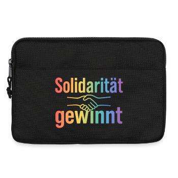 Solidarity Gift for Women & Men - Laptop bag 13" - black - Front