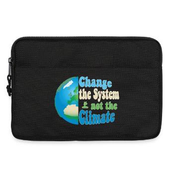 Change the system, not the climate - Laptoptasche 13" - Schwarz - Vorne