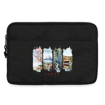 Japan Urlaub Travel – Kirschblüte & Mount Fuji - Laptoptasche 13" - Schwarz - Vorne