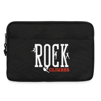 Rock Climber Lettering Climber Design - Laptop bag 13" - black - Front