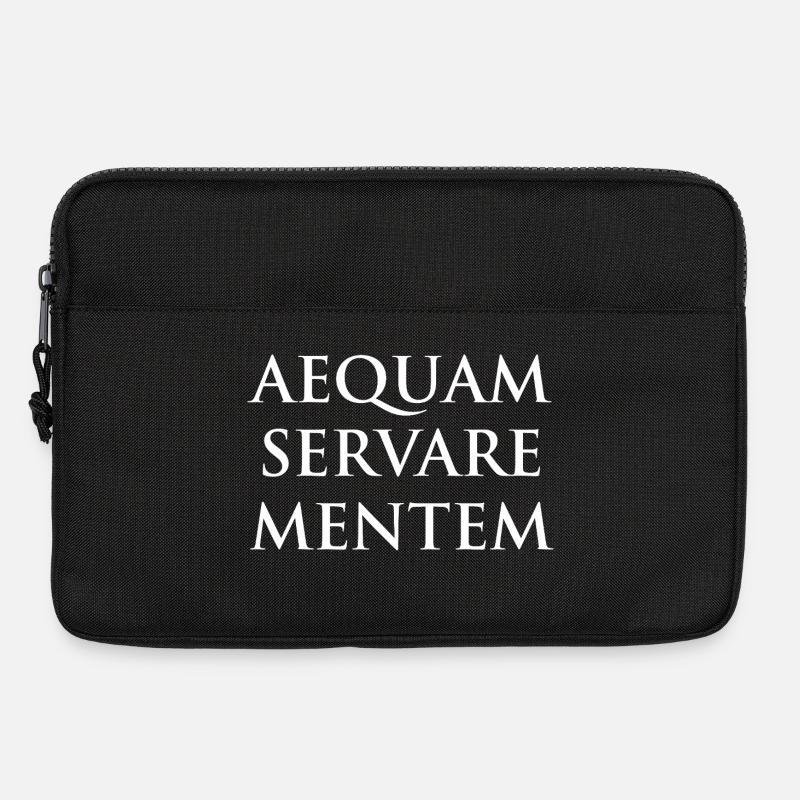Aequam servare mentem Lateinisches MottoT-Shirt - Laptoptasche 13" - Schwarz