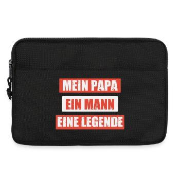 Ehemann Vater Papa Grillmeister Geschenk - Laptoptasche 13" - Schwarz - Vorne