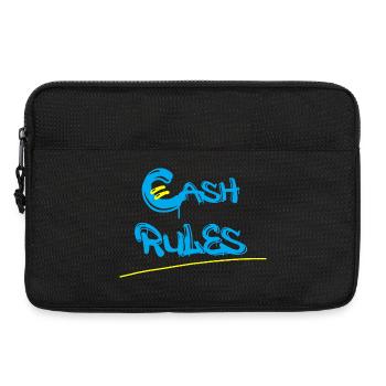 Money Rules Graffiti Lettering - Laptop bag 13" - black - Front