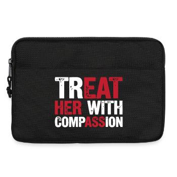 Behandle sie mit Mitgefühl - Laptoptasche 13" - Schwarz - Vorne
