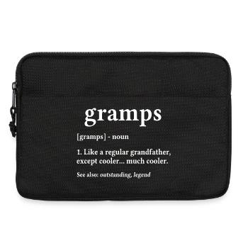 Opa: Cooler Großvater - Laptoptasche 13" - Schwarz - Vorne