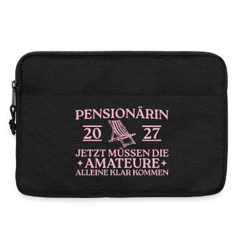 Pensionärin 2027 Liegestuhl Abschied Kollegin - Laptoptasche 13" - Schwarz - Vorne