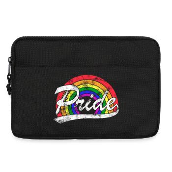 Gay Pride LGBT Regenbogen Flagge Vintage - Laptoptasche 13" - Schwarz - Vorne
