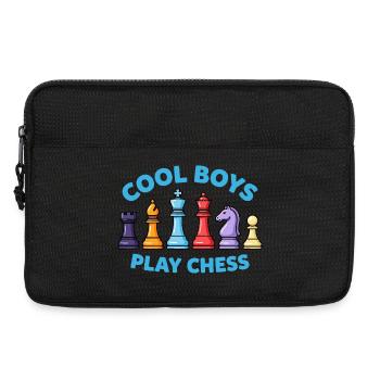 Cool Boys play Chess coole Jungs spielen Schach  - Laptoptasche 13" - Schwarz - Vorne