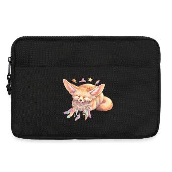 Renard rêveur avec un attrape-rêves - Sacoche pour ordinateur portable 13 pouces - noir - Devant
