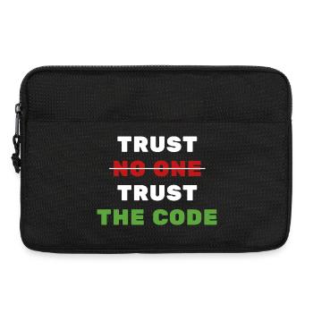 Trust The Code - Streetwear Tech Minimaliste - Sacoche pour ordinateur portable 13 pouces - noir - Devant
