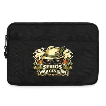 Trachtenshirts_-_Serioes_war_gestern - Laptoptasche 13" - Schwarz - Vorne