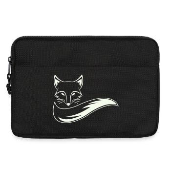 Fuchs Silhouette mit Schweif - Laptoptasche 13" - Schwarz - Vorne